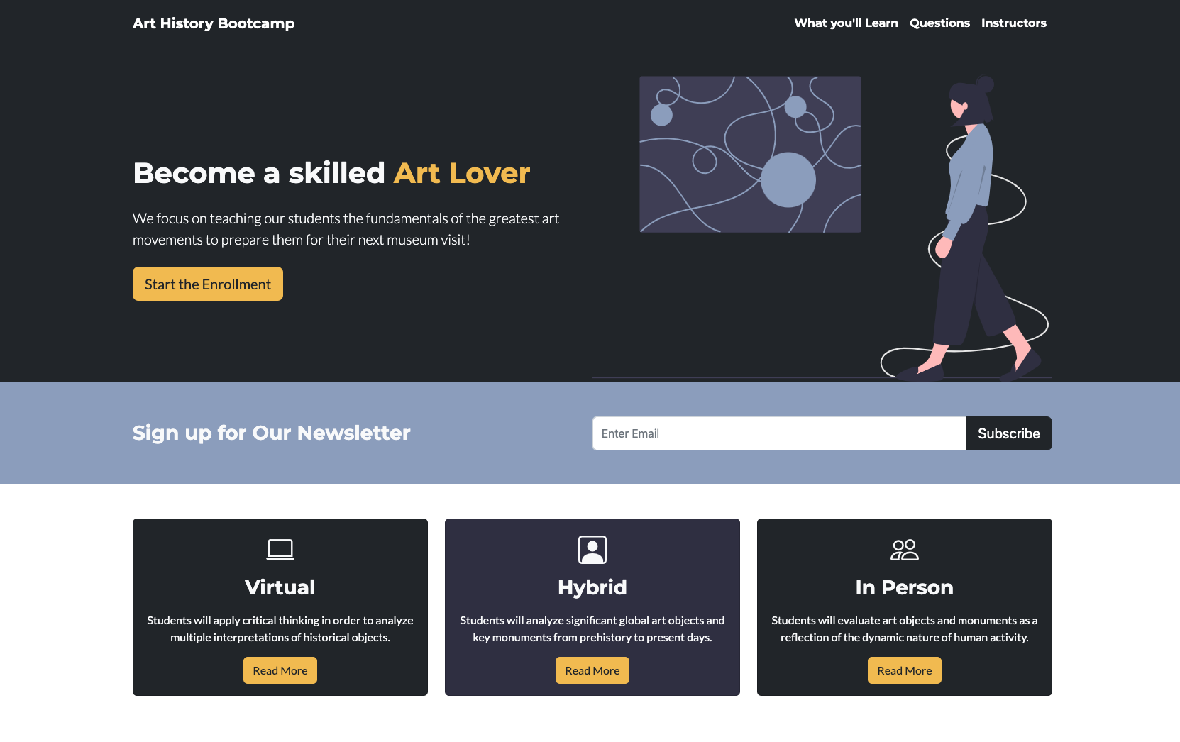 Art History Bootcamp Screenshot